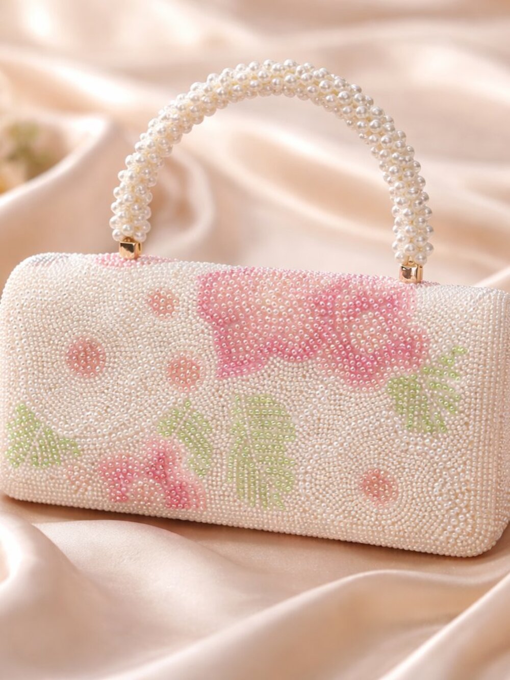 Romantic Floral Pearl Bag ✨ coquette bridal guest purse